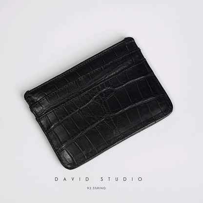 CROCODILE LEATHER CARD HOLDER