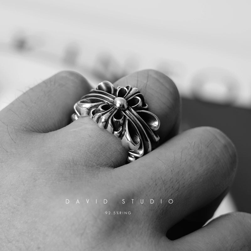 CHROME HEARTS DOUBLE FLORAL RING