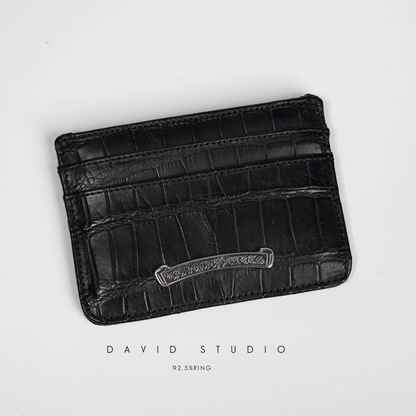 CROCODILE LEATHER CARD HOLDER