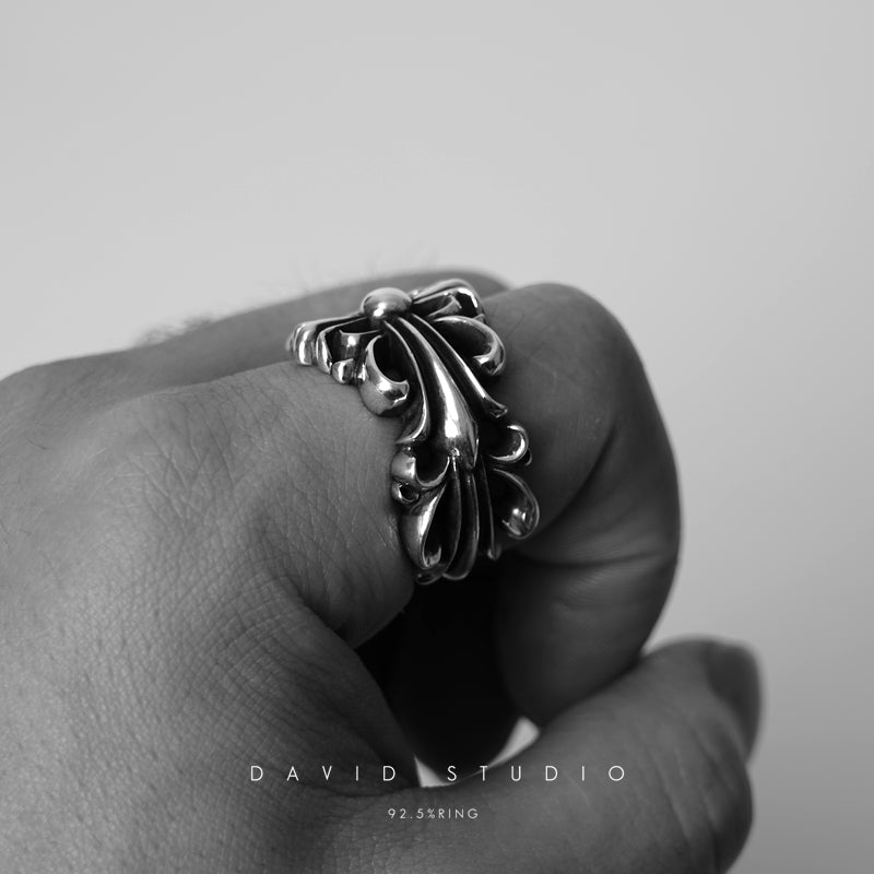 CHROME HEARTS DOUBLE FLORAL RING