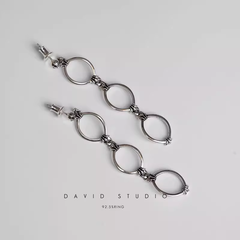 TRIPLE DROP HOOP EARRING
