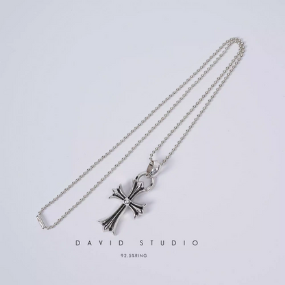 SMALL CROSS PENDANT WITH BAIL – BALL CHAIN