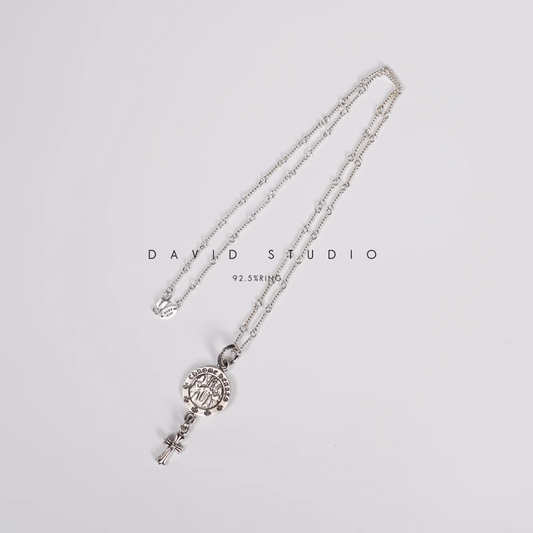 ANGEL MEDALLION BABY CROSS CHARM – TWIST CHAIN