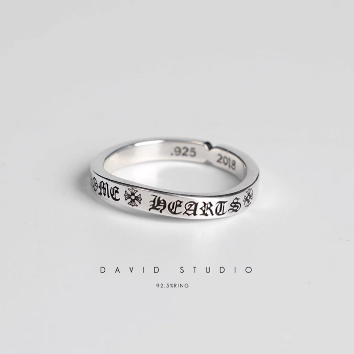 Distort Spacer Ring Silver Motif Jewelry – David Studio – David_Studio