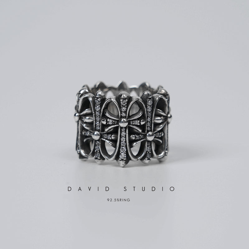 CEMETERY RING WITH DIAMONDS