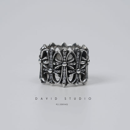 CEMETERY RING WITH DIAMONDS