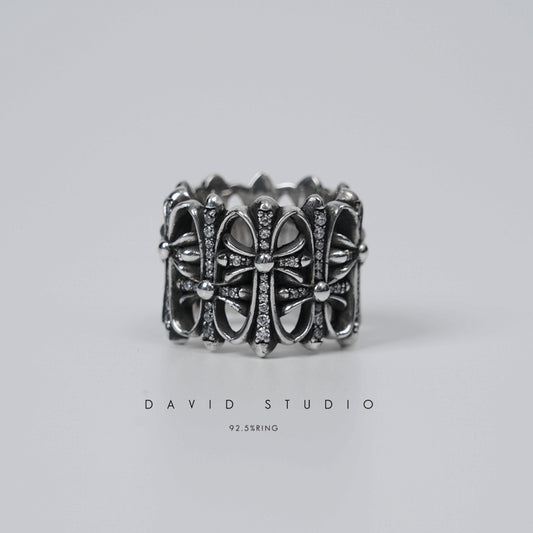 CEMETERY RING WITH DIAMONDS