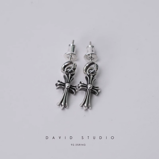 CROSS BABYFAT DROP EARRINGS