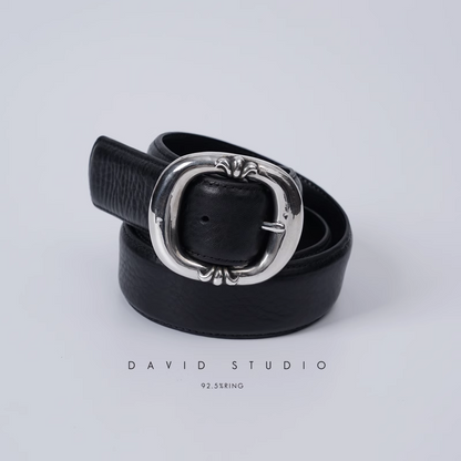 GUNSLINGER BUCKLE COWHIDE LEATHER BELT