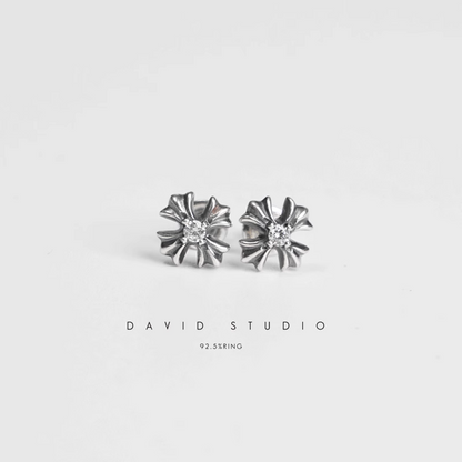 CH PLUS STUD EARRINGS WITH DIAMONDS