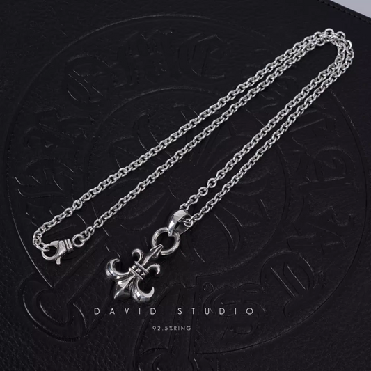 BS FLEUR PENDANT WITH BAIL – ROLL CHAIN