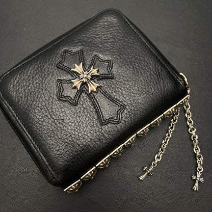 DOUBLE BABYFAT CROSS PAPER CHAIN ZIPPER WALLET