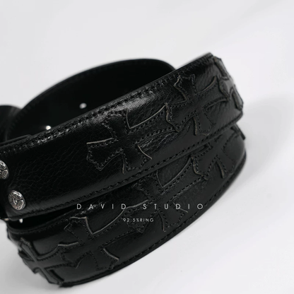 CROSS COWHIDE LEATHER BELT