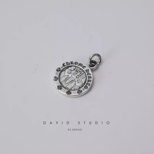 ROUND ANGEL MEDALLION CHARM