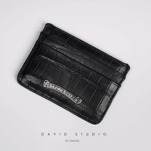 CROCODILE LEATHER CARD HOLDER