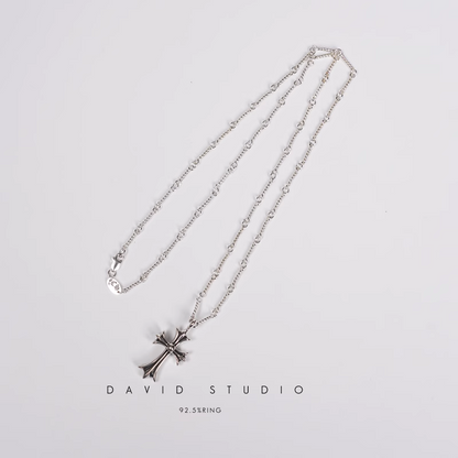 SMALL CROSS CHARM – TWIST CHAIN