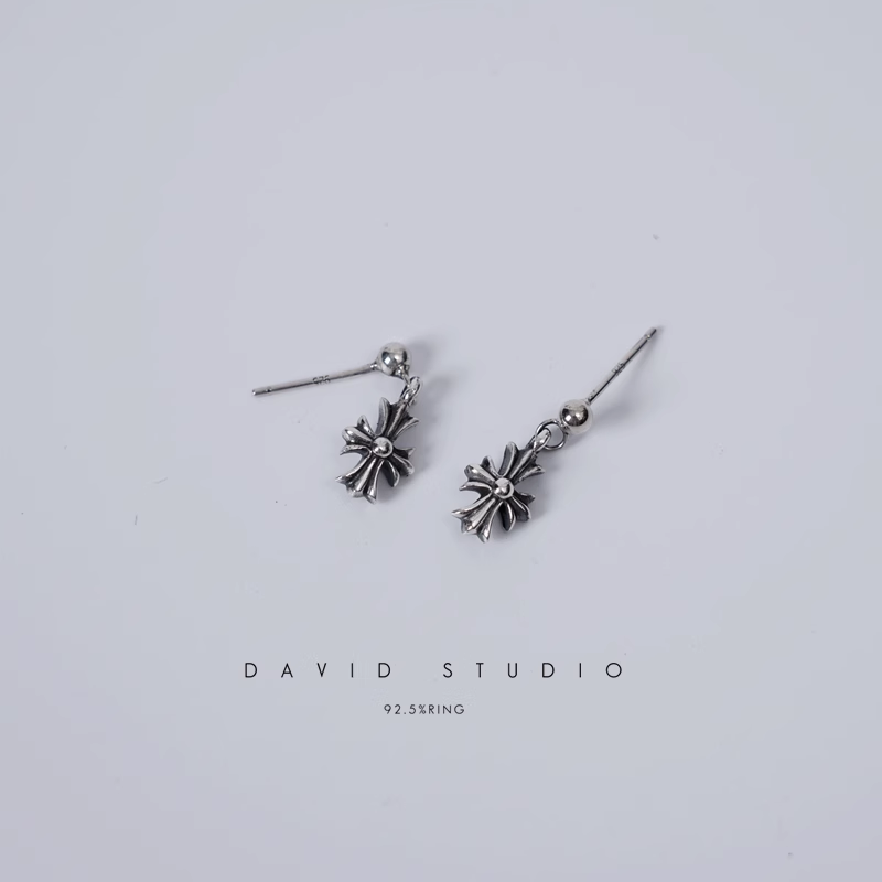 TINY E CH PLUS DROP EARRINGS