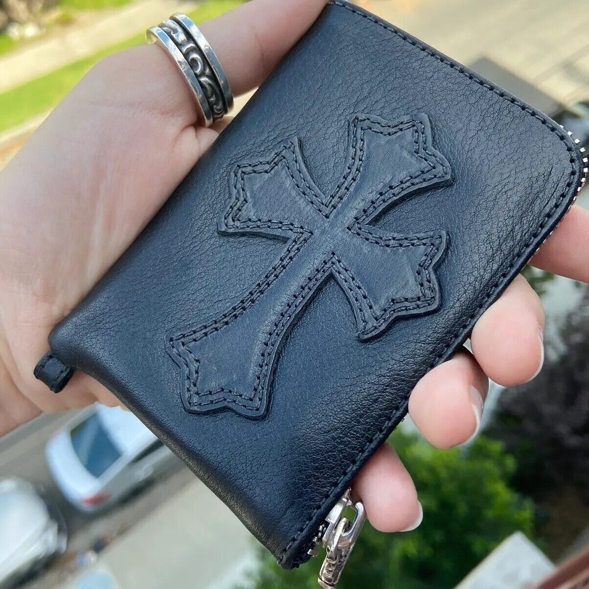DOUBLE DAGGER ZIP CROSS WALLET