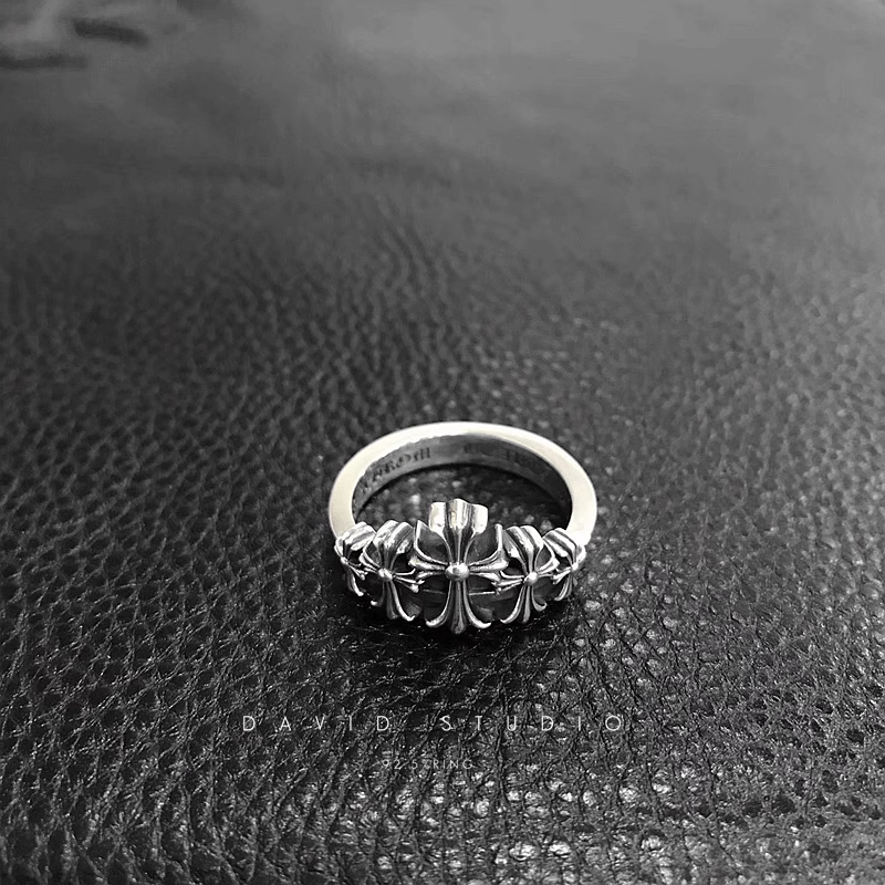 CHROME HEARTS CROSS CROWN RING