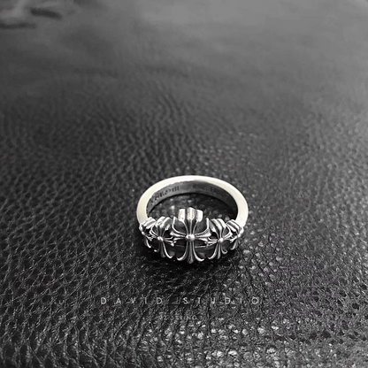 CHROME HEARTS CROSS CROWN RING