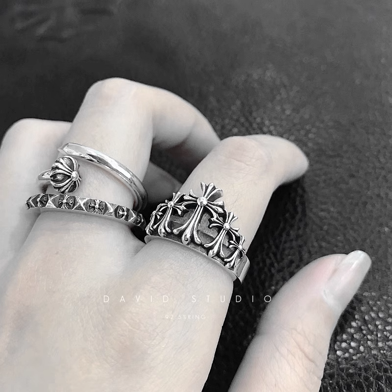 CHROME HEARTS CROSS CROWN RING
