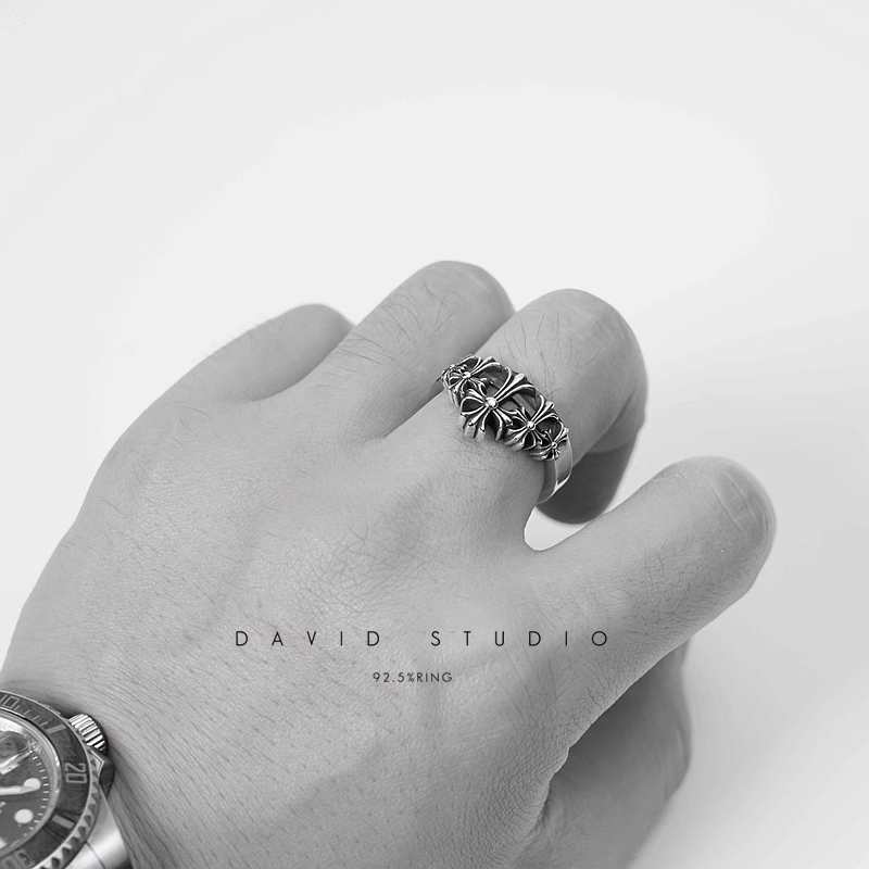 CHROME HEARTS CROSS CROWN RING