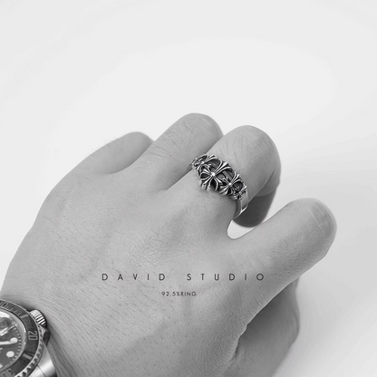CHROME HEARTS CROSS CROWN RING