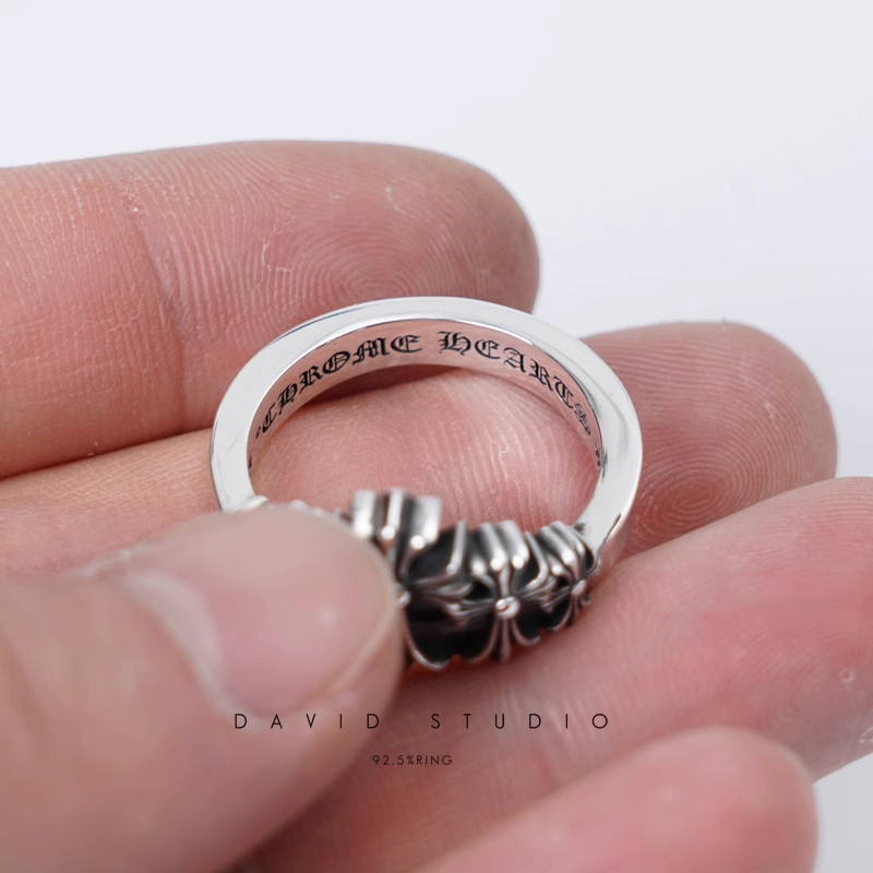 CHROME HEARTS CROSS CROWN RING