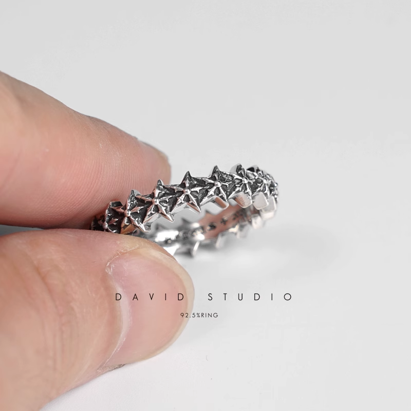 5 SIDED STAR LOOP RING