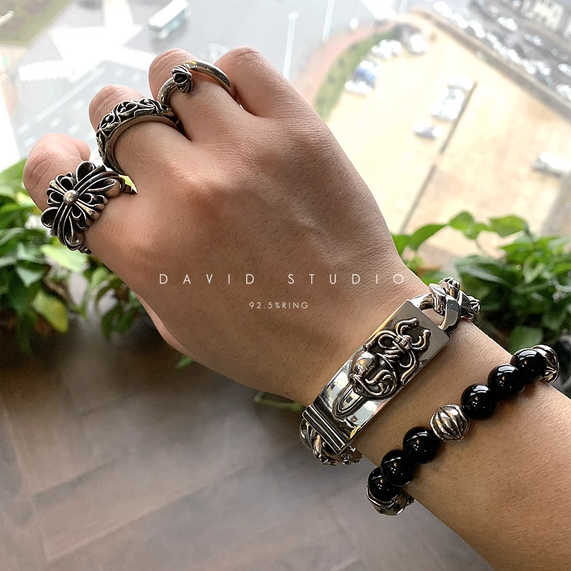 DOUBLE ID FANCY LINK BRACELET
