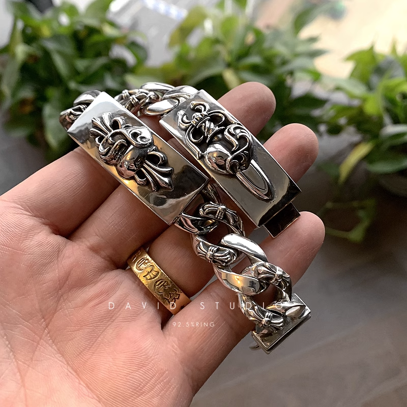 DOUBLE ID FANCY LINK BRACELET