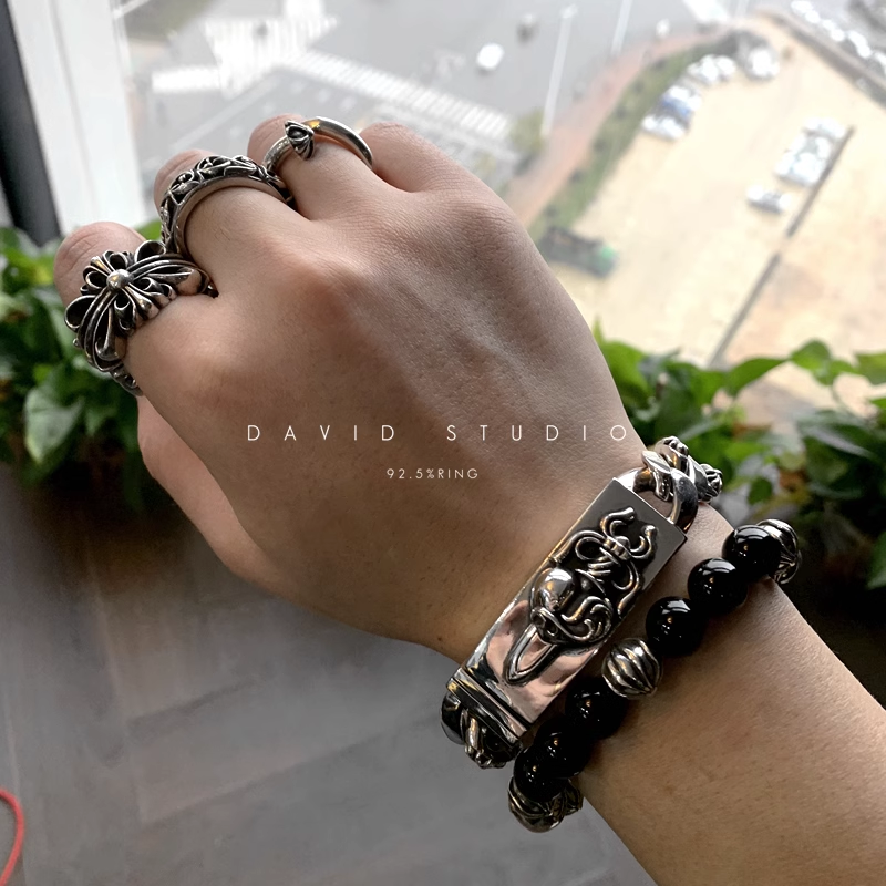 DOUBLE ID FANCY LINK BRACELET