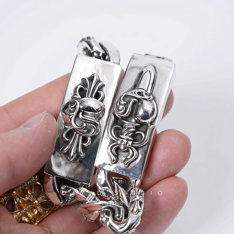 DOUBLE ID FANCY LINK BRACELET