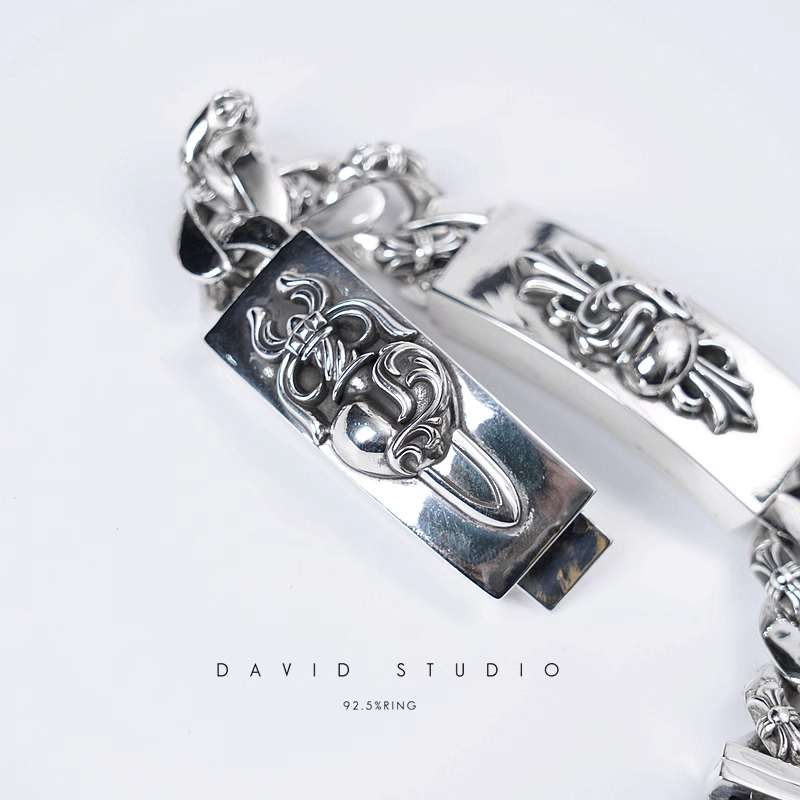 DOUBLE ID FANCY LINK BRACELET