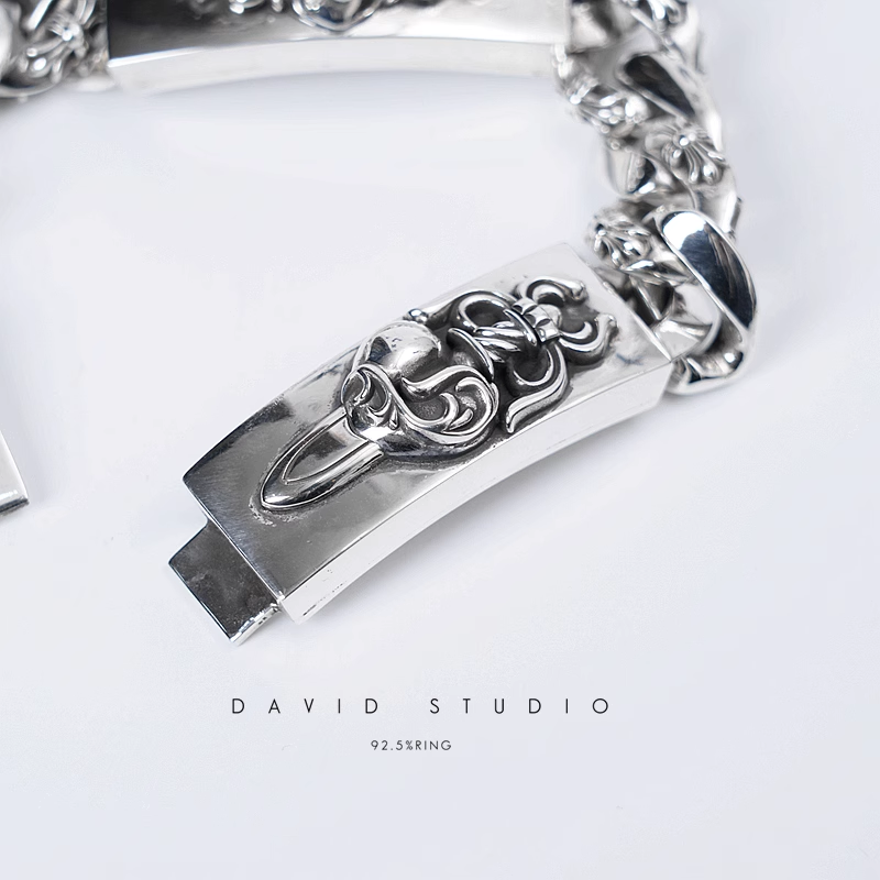 DOUBLE ID FANCY LINK BRACELET