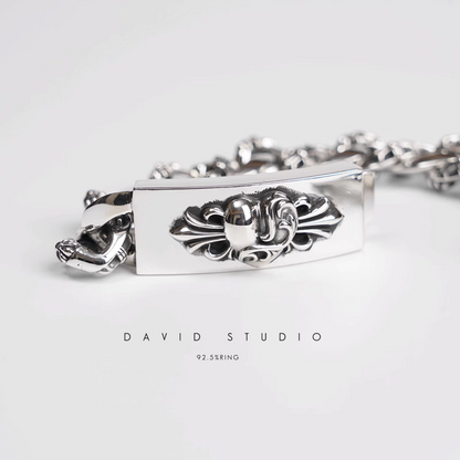 HEART INSIGNIA ID FANCY CHAIN BRACELET