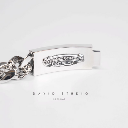 HEART INSIGNIA ID FANCY CHAIN BRACELET