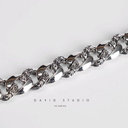 HEART INSIGNIA ID FANCY CHAIN BRACELET