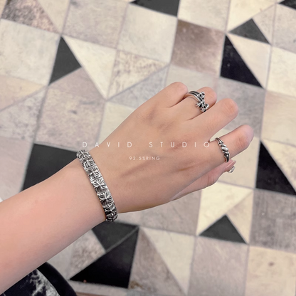 CH PLUS SQUARE PATTERN BRACELET