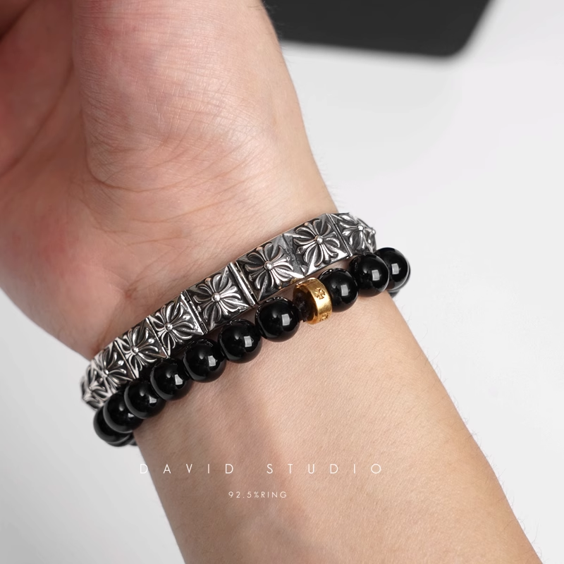 CH PLUS SQUARE PATTERN BRACELET
