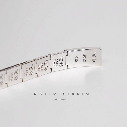 CH PLUS SQUARE PATTERN BRACELET