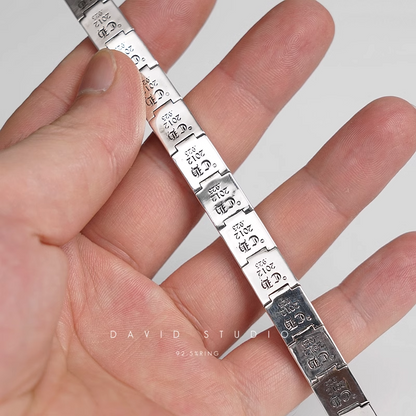 CH PLUS SQUARE PATTERN BRACELET