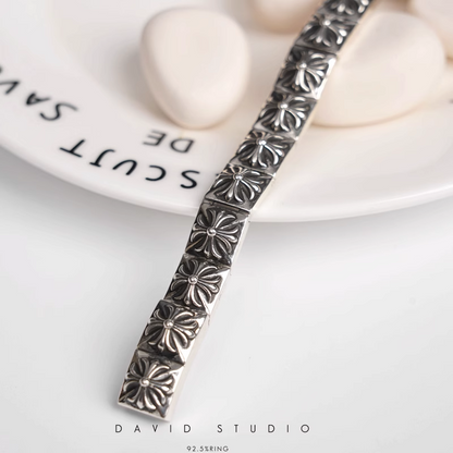 CH PLUS SQUARE PATTERN BRACELET