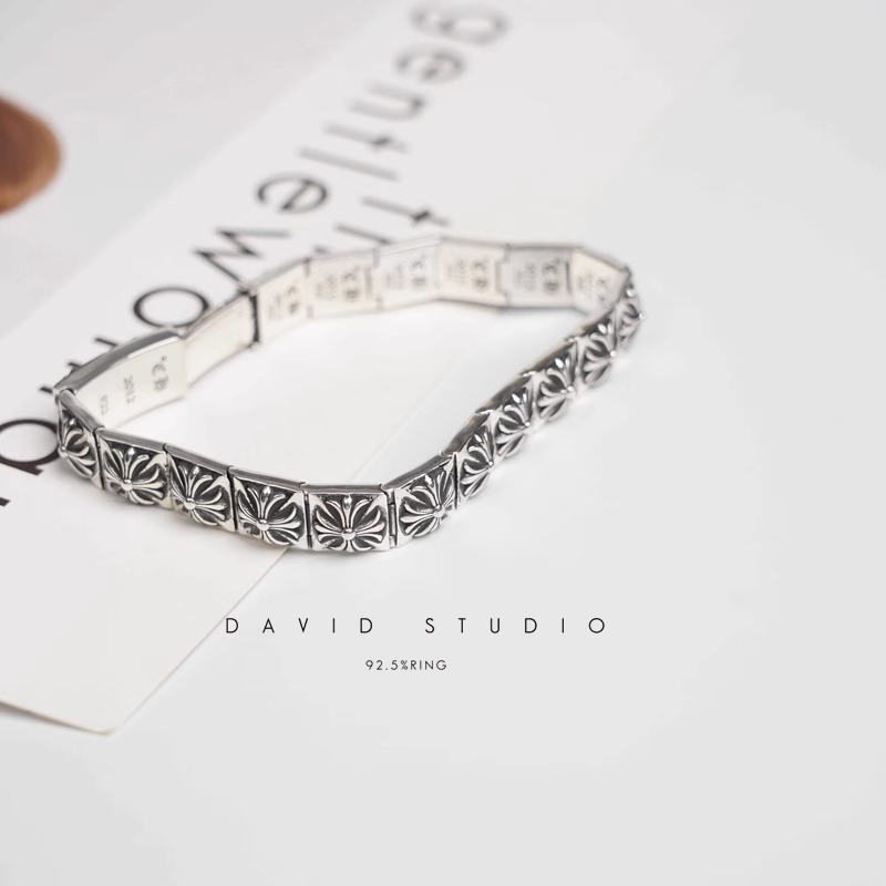 CH PLUS SQUARE PATTERN BRACELET