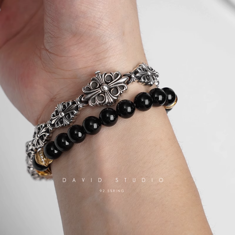 BABYFAT CROSS FLEUR PATTERN BRACELET
