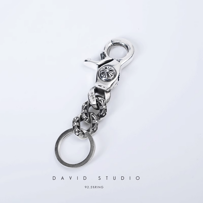 Chrome Hearts Fancy Link Key Ring Chain – David Studio – David_Studio