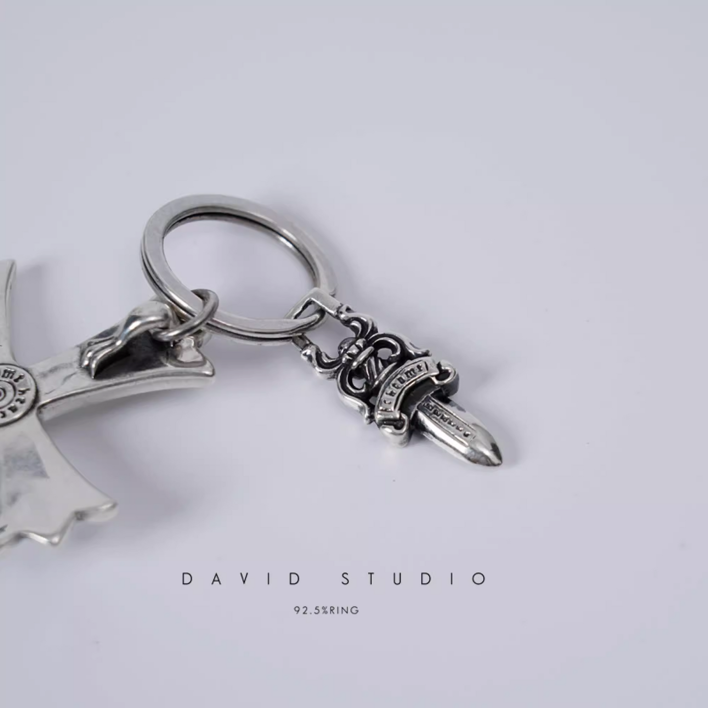 CROSS AND DAGGER KEY RING