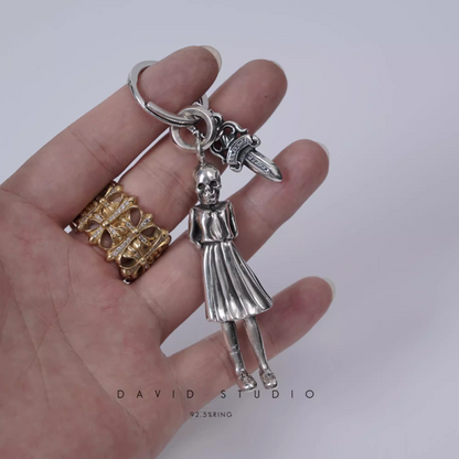 FOTI SKIPPY AND DAGGER KEY RING