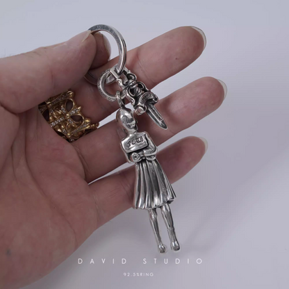 FOTI SKIPPY AND DAGGER KEY RING