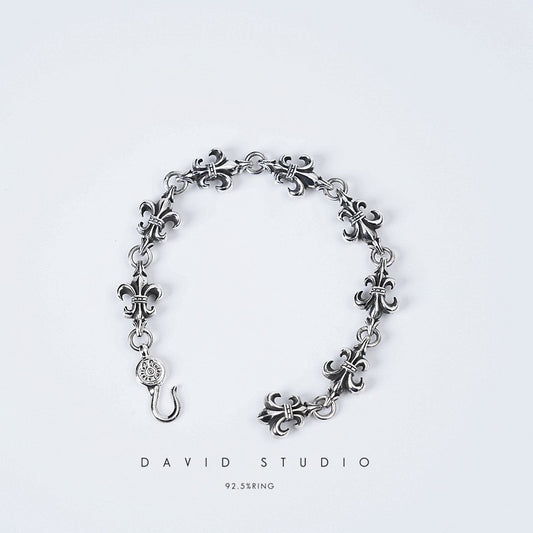 BS FLEUR CROSS CUT OUT LINK BRACELET